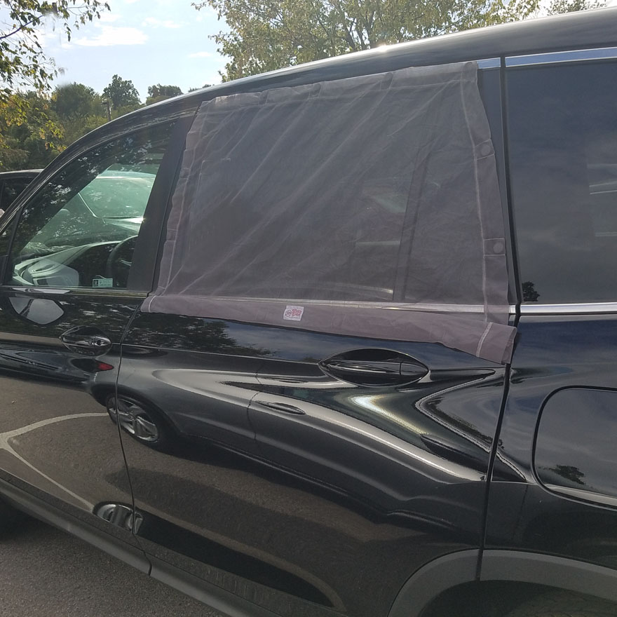 thumbnail interactive-video image 1 of 4pcs Car Window Shades For Honda CRV 2025 2024 2023 Accessories, Stretchy Mesh Car Side Window Screen Sun Shade Mosquito Net Cover For Camping Family Baby Pet 1 of 10